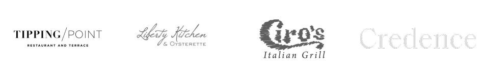Restaurants near The McKinley: Tipping Point Restaurant and Terrace, Liberty Kitchen & Oysterette, Ciro’s Italian Grill and Credence
